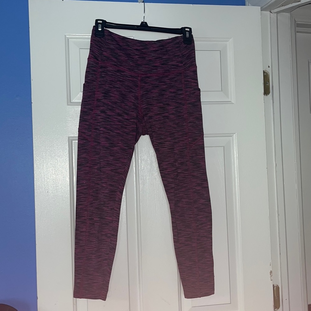 VOGO Athletica Leggings, Size Small, Purple & Black